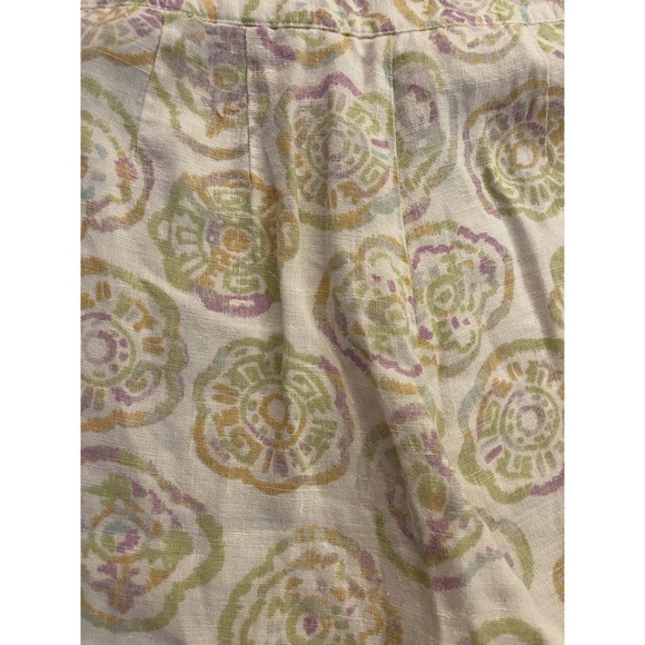 Harve Benard 100% Wide Leg Linen‎ Cropped Multi-Colored Cropped Pants Size 8 - Picture 5 of 12